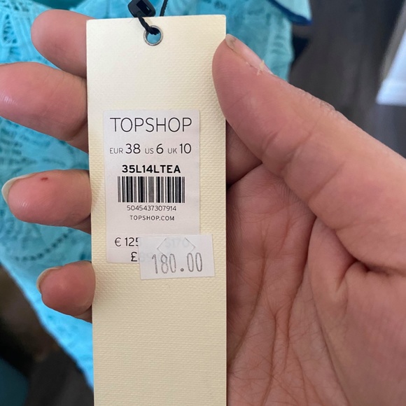 Top Shop Turquoise Dress - Picture 2 of 2